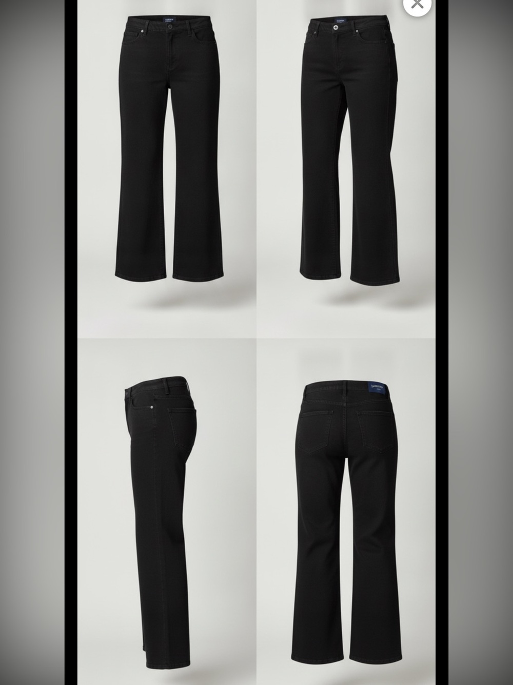 Lands' End Black Flare & Wide Leg Jeans